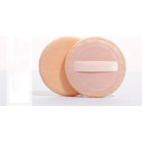 2pcs Cotton Dry Powder Puff with Ribbon Hold Soft Sponge Facial Cosmetic Puff Beauty Foundation Makeup Tools Puffs can pri