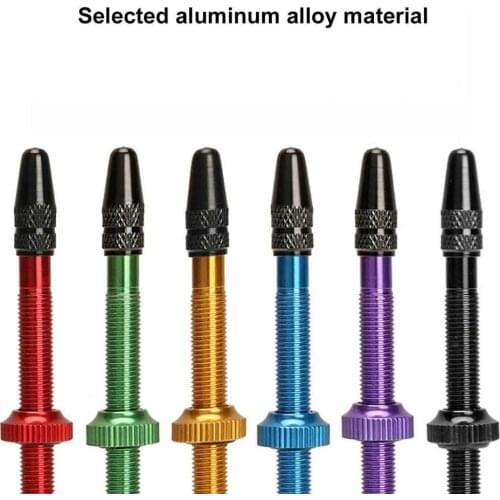 2Pcs Extended Valves Fine Fit Corrosion Resistant Silicone Bottom Tubeless Tires Gas Nozzle for Outdoor Cycling Bike Accessories