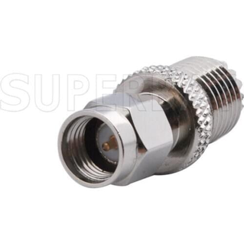 Superbat 5 pcs Mini-UHF-SMA RF Adapter Mini-UHF Jack to SMA Plug straight