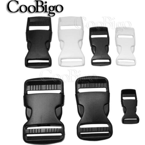5pcs Size 3/8" 1/2" 5/8" 3/4" 1" Flat Side Release Buckle for Outdoor Tactical Backpack Strap Webbing Bag Camping Accessories