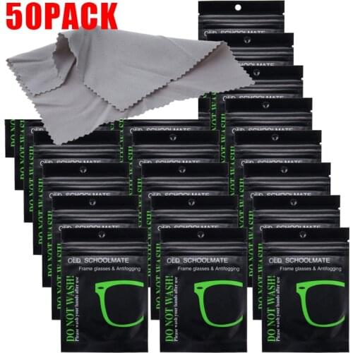 50PCS Eyeglasses Nano Suede Clean Without Traces Anti-fog Glasses Cloth Lens Anti-fog Cloth for Eyewear Accessories