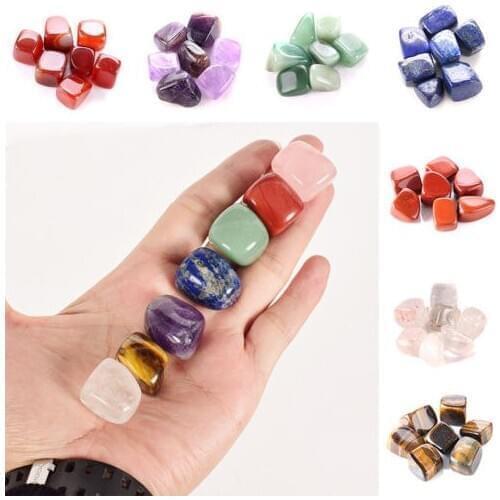 7Pcs Natural Yoga Chakra Irregular Reiki Healing Crystals Stone or Home Office Decor Ornament Seven Chakra Stone