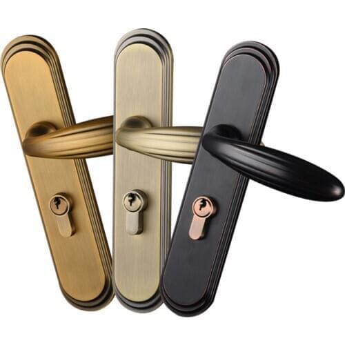 American simple interior bedroom wooden door mute zinc alloy mortise door lock room door lock