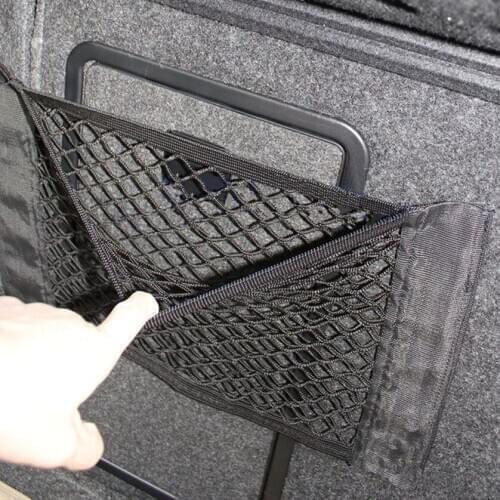 Car Auto Back Rear Trunk Pocket Cage Seat Elastic String Net Mesh Storage Bag