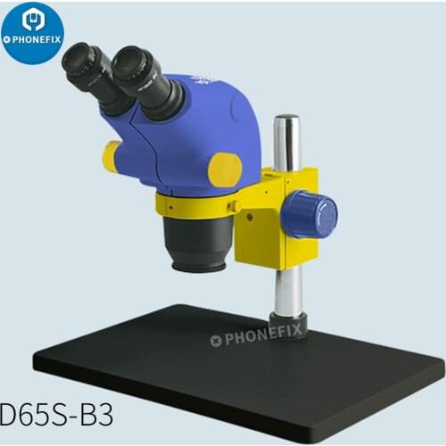 Mechanic D65S-B3 6.5X-65X Binocular Stereo Microscope Wide Field of Vision High Definition For PCB Soldering Mobile Repair Tool