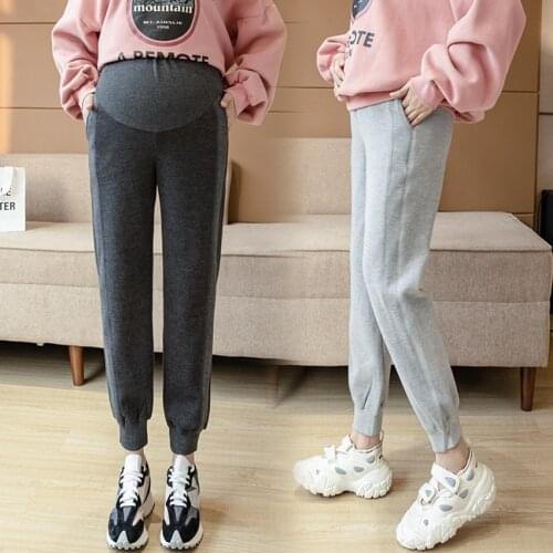 New fashion all-match pregnant women pants autumn sports tide mom casual bottoming pregnant women pants trousers
