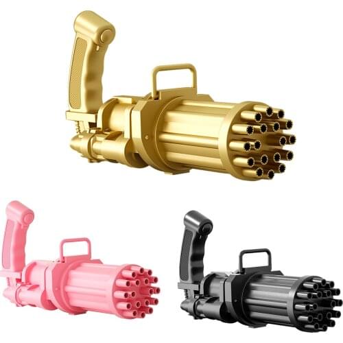 18-hole Kids Automatic Gatling Bubble Gun Toys Safe Summer Cooling Fan For Kids Magic Bubble Maker For Kids Toy Indoor