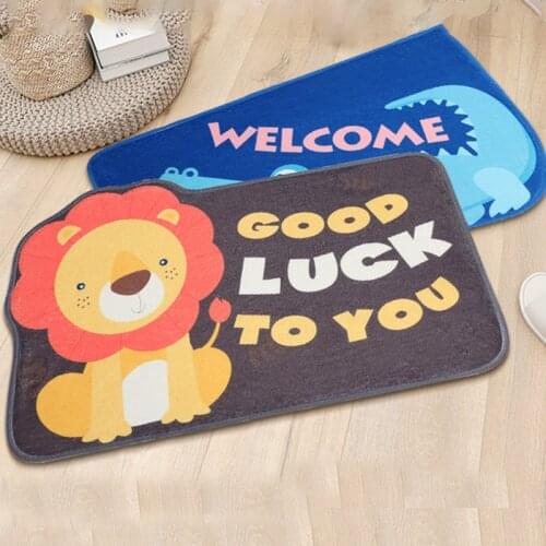 Home Floor Mat Bathroom Cartoon Water Absorption Floor Mat Kitchen Flannel Non Slip Floor Mat Thickened Special Shaped Carpet