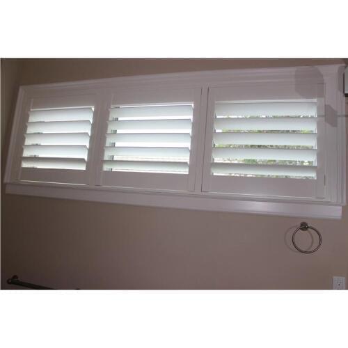 Custom Basswood Plantation Shutters Wooden Blinds Solid Wood Shutter Louvers PS281