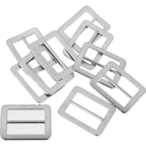 JX-LCLYL 10pcs Metal Tri-glide Backpack Straps Adjust Buckles 25mm Webbing Slider Silver