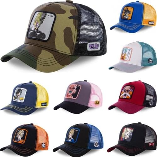 New Brand Dragon Ball 62 All Styles Snapback Cap Cotton Baseball Cap Men Women Hip Hop Dad Hat Trucker Mesh Hat Dropshipping