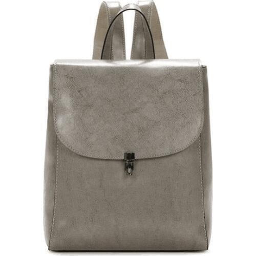 Classic genuine leather women casual backpack cow skin large capacity rucksack