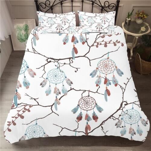 Bedding Set 3D Printed Duvet Cover Bed Set Dreamcatcher Bohemia Home Textiles for Adults Bedclothes with Pillowcase #BMW12