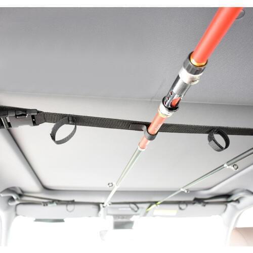 LEEPEE Stowing Tidying Auto Rod Carrier Holder Fishing Rod Saver Storage Car Trunk Organizer 220 cm Strap Belt