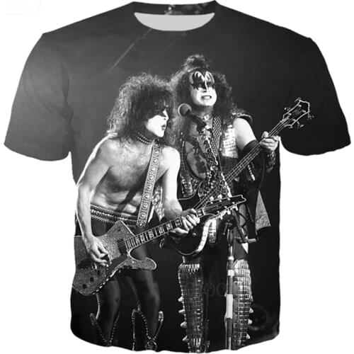 CLOOCL Summer Popular Rock Singer KISS Band 3D Print Men Women T Shirt Short Sleeve Streetwear Harajuku Tops Pullover