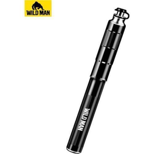 WILD MAN Retractable Portable Bicycle Tire Pump Light Aluminum Alloy Bike Pump Inflator Ball Pump 120 Psi Bike Accessories