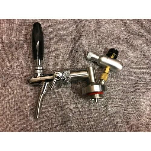 Stainless mini growler spears Beer Spear with Adjustable tap Faucet with CO2 Injector Premium for 2L 3.6L 5L beer growlers