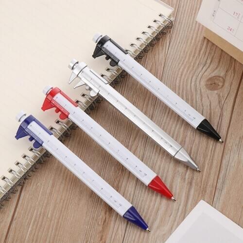 New 1 Pcs Creative Vernier Caliper Scale Ballpoint Pen Pointer Gauge Ruler Multifunction Pen School Office Supplies Gifts