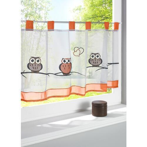 New arrival table top embroidered kitchen curtains,night owl roman a small coffee curtain