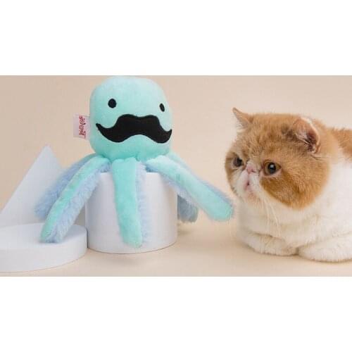 New Style Cute Pet Cats Toys Plush Paper Dogs Bite Chew Toy Sound Paper Octopus Bite Toy Make Cat Funny Pet Supplies D5098