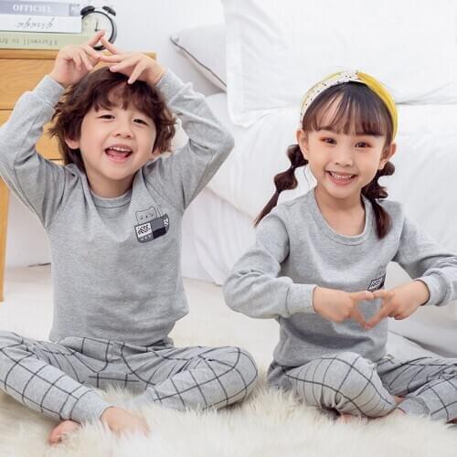 2020 Autumn Winter Kids Pajamas Sets Baby Girls Boys Clothes Pyjamas Kids Pijamas Infantil Long Sleeve Tops+Pants 2pcs Sleepwear