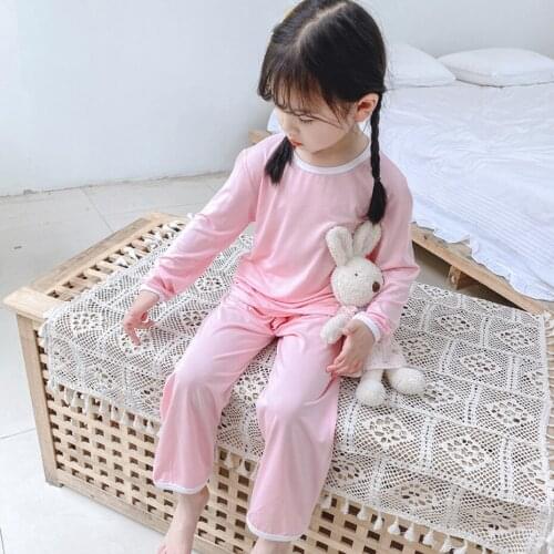 2021 Autumn Winter Kid Sleepwear Set Tshirt + Pants Pajamas Set Boys Pyjamas Sets for Kids home cloth Girls Pajamas Set