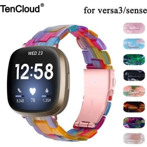 Wrist Strap For Fitbit Versa 3 Smart Watch Band For Fitbit Sense Replacement Bracelet Colorful Resin Belt Watch Accessories Loop