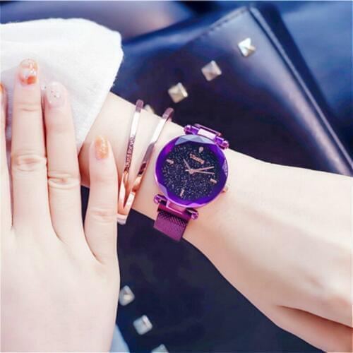 Ulzzang Luxury Crystal Women Watches Fashion Star Sky Lady Quartz Watch Rose Gold Magnetic Bukle Bracelet Watch relogio feminino
