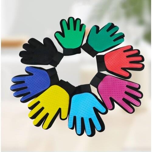 Glove For Cats Cat Grooming Silicone Pet Dog brush Glove De shedding Gentle Efficient Pet Grooming Glove Dog Bath Cat cleaning