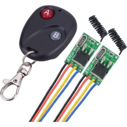 LED Lamp Light Remote Switch Car Battery Wireless Switches Mini Motor Power Switches Toy Robot Power RF Remote switch RX TX