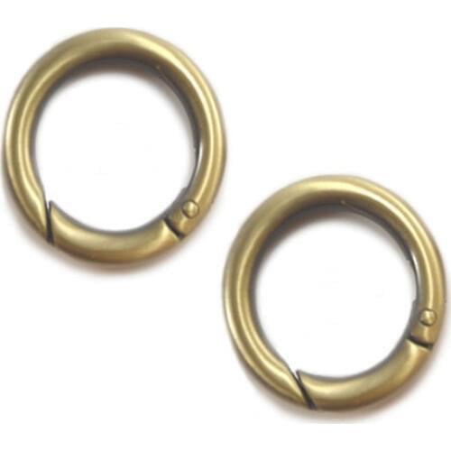 1 Inch Spring Gate Rings, Antique Brass / Bronze Finish