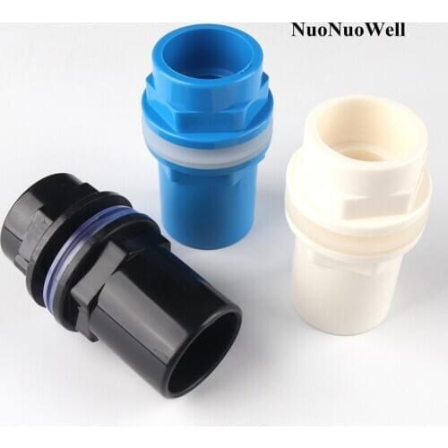 1pc 32mm PVC Pipe Connectors Aquarium Fish Tank Inlet Outlet Joints Home Aquatic Pet Water Tank Socket Drainage UPVC Tube Joint