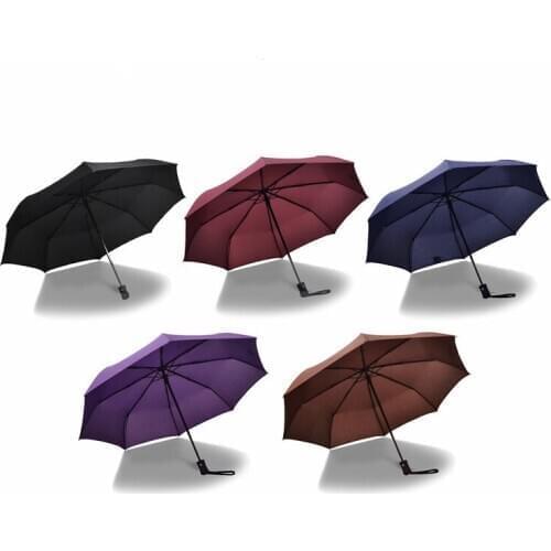 1pcs Wind Resistant Folding Automatic Umbrella Luxury Big Rain Umbrellas For Women Men Windproof 10K Parasol