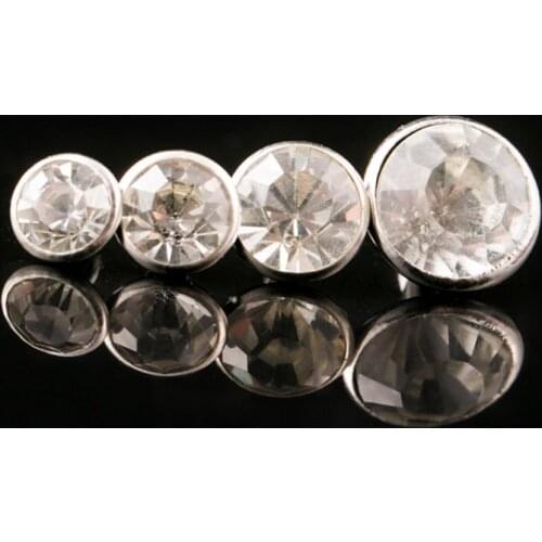 100 Sets Rhinestone Rivets Synthetic Crystal Studs Bag Clothes Leather Craft Phone Case Diy Decor Accessories 6/7/8/9/10/11mm