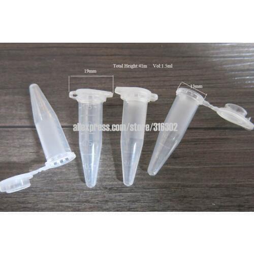 500 x Experiment Supplies 1.5ml Centrifugal Pipe /EP Pipe 1.5cc Mini PP Tube Sample PP Containers