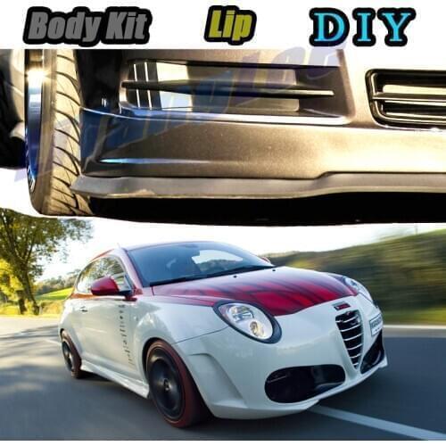 Car Bumper Lip Front Spoiler Skirt Deflector For Alfa Romeo MiTo AR Furiosa Tune Car Modification Modified Body Kit Lips