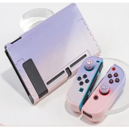 Glitter Case cover Colorful PC Protective Outer Shell Gradient Detachable Thin Protector for Nintendo Switch NS Console Joy-Con