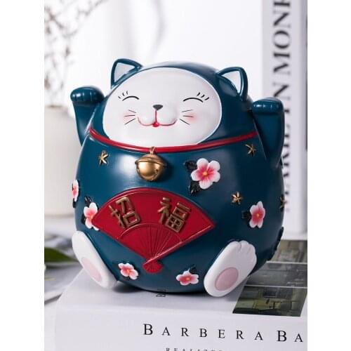 Large Capacity Coin Bank Not Available Lucky Cat Creative Piggy Bank Adult and Children Breaking-Proof Saving Box Only-in-No-out