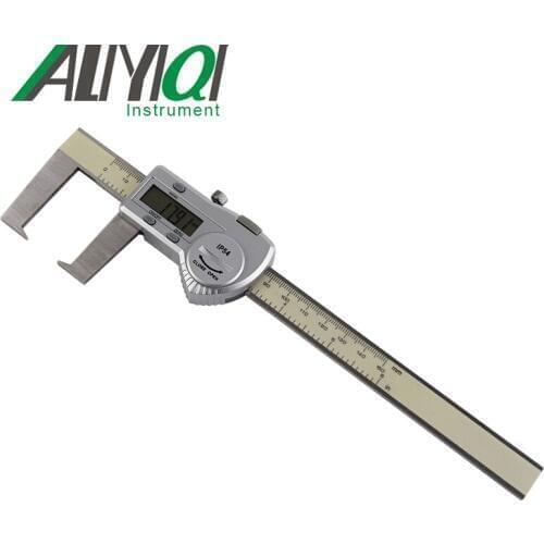 0-150mm 0.01mm outside groove digital vernier sliding caliper with flat points high precision good quality waterproof LCD screen