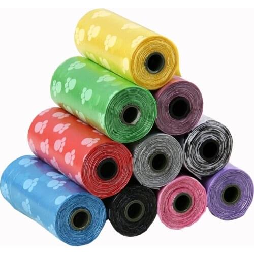 Pet Poop Bag Multipurpose Carrier Garbage Clean Dog Waste Poop Bag Dog Accessories Pet Supplies Pet trash bags 15 Bags Per Roll