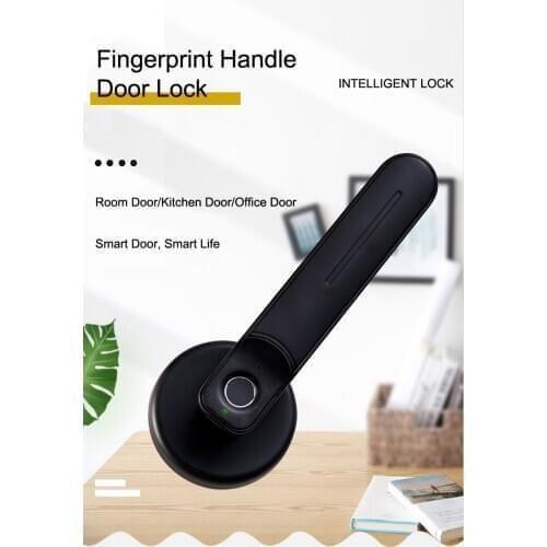Fingerprint Handle Key Home Gate Door Lock for Room Office Smart Lever Door Knob Zinc Alloy Fingerprint Handle Lock