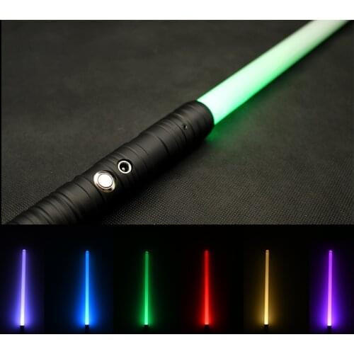 79CM Electronic LED Lightsaber Metal RGB 7 Colors Change Laser Sword Alloy Handle Weapons Stage Cosplay Boy Toys Dropshipping