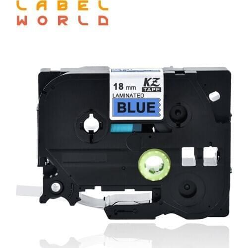 Label World TZe-541 label tape Black on blue label ribbon Compatible for brother P-TOUCH label printer 18mm tze 541 ribbon