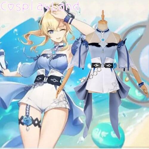 Hot Game Genshin Impact Cosplay Jean Costume Carnival Halloween Dress Cartoon Summer Swimsuit Jean Cosplay
