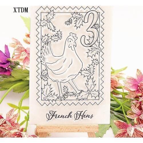 Hot selling cock transparent clear stamp / silicone seal roller stamp DIY scrapbook album / card production