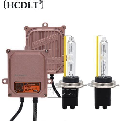HCDLT 55W 9012 Canbus Xenon Headlight Ballast Kit 12V Error Free Fast Start Aozoom HID Ballast 5500K H1 H7 H11 D2H Auto Lamp