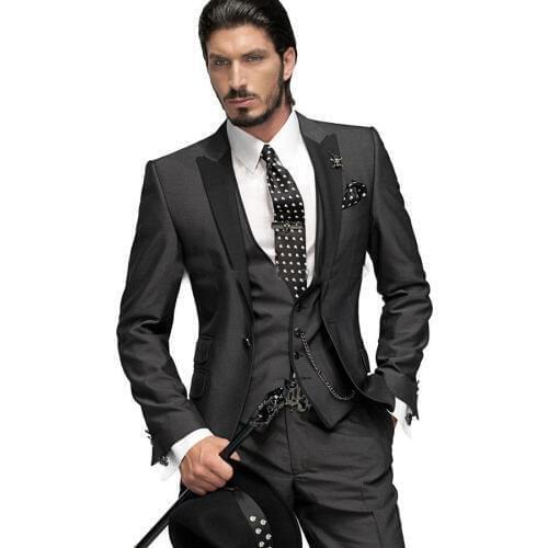 Custom Made Slim Fit Men Wedding Suits Tuxedos For Men Groomsman Groom Suit Bridegroom 3 Piece Suits