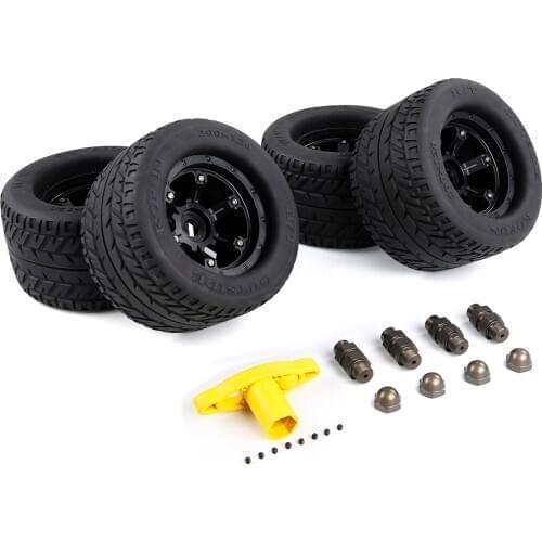 Big Foot Wheels and Tires with Alloy Adpters and Wheel Wrench Set Fit for 1/5 FG Truck RC CAR PARTS (4pcs/set) Size:200x120