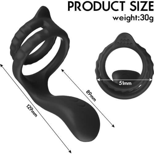 Taoboo Silicone Waterproof Massager Stimulator Butt Delay Ejaculation Ring Toy For MenMale Prostate Massage Vibrator Anal Plug