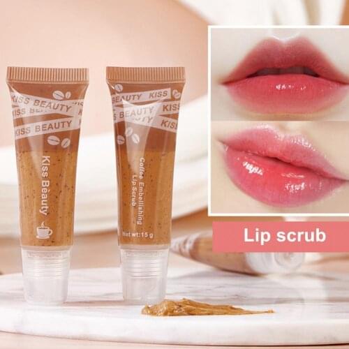 Kiss Beauty 14g Matte Lip Scrub Lip Balm Moisturizing Exfoliating Repair Lip Skin Care Anti-Wrinkles Lip Cream Beauty Lipstick